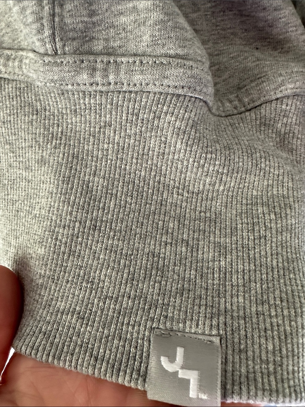 Joy lab - Cropped Gray Zip-Up Hooded Sweatshirt size small ( no size tag ) - Picture 3 of 7